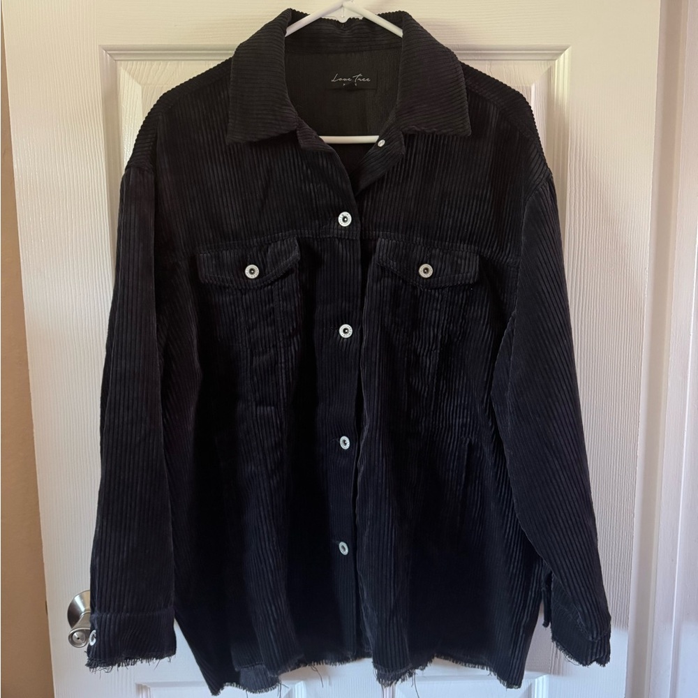 Love‎ Tree Corduroy Button Down Shacket Size XL